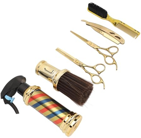 Styling Set - Profi Styling Set mit Haarschneidescheren, Sprühflasche, Staubwedel, Bürste für Haarschnitt zu Hause und im Salon