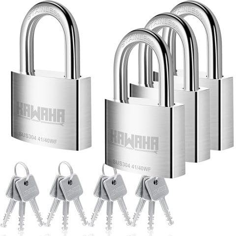 KAWAHA 41/40-4PS Cadens hautes sûretés acier inoxydable clé inoxydable intérieur extérieur (très résistant, antirouille)