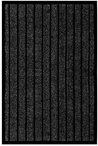 Fit Even Rubber Doormat – Outdoor & Indoor Heavy Duty Washable Non-Slip Doormat for Kitchen Garden, Inside & Outside Floor Mats, Waterproof and Dirt Trapper Entrance Rug Runner (50x90 cm, Black)