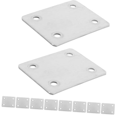 ULTECHNOVO 10stücke Teiliges Edelstahl-geradeverbindungsstück Flache Verbindungselemente Für Robuste Möbel-befestigung Stabile Platte Für Vielseitige Anwendungen