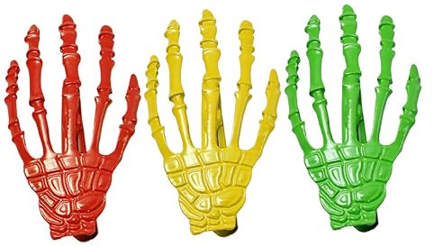 MERRYHAPY 3pièces Épingles à Cheveux Squelette Main Pour Halloween Barrettes Crâne Gothique Accessoires Punk