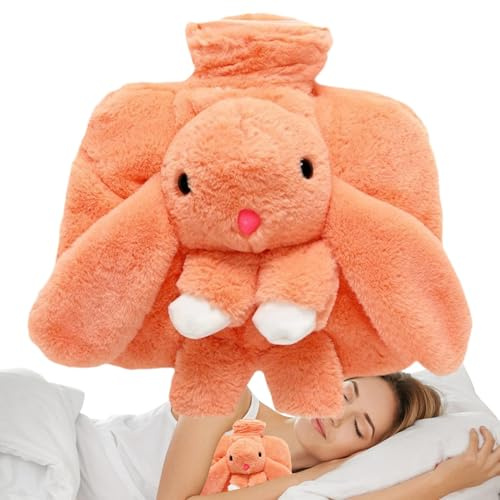 Wärmflaschenbeutel, Fußwärmer, Hand- und Fußwärmer, waschbarer Fußwärmer, Wärmflasche für Kinder, 1500 ml Wärmflaschen, Plüsch- -Wasserflasche 24 x 20 cm