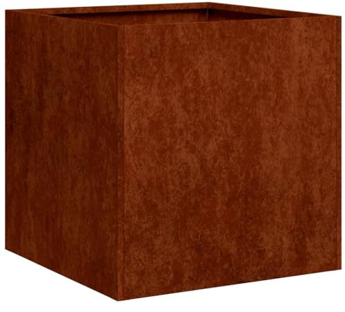vidaXL Pflanzkübel Rostig 40x40x40 cm Wetterfester Stahl