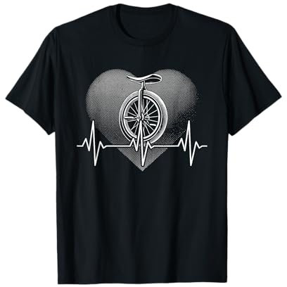 Heartbeat Einrad Reiter Künstler Zirkus T-Shirt