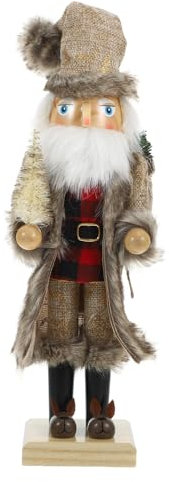 BUGUUYO Statuetta Di Schiaccianoci in Legno Decorazione Di Babbo Natale Centrotavola Natalizio Idea Natalizia