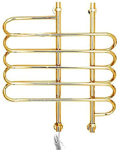 Bathroom Wall Heater Electric Towel Warmer, Wall Mount Heated Towel Drying Rack 304 Stainless Steel Polished Hot Towel Warmer for Bathroom (Color : Plugin) (Hardwiring)