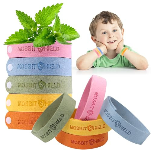 10 Pezzi Braccialetto Antizanzare Bambini, Braccialetto Antizanzare, Regolabile Braccialetto Repellente Antizanzare, Sicuro non Tossiche, per Bambini e Adulti Interno, Esterno Sport e Viaggi