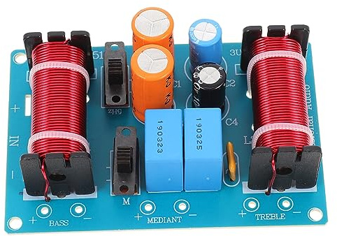 SHINEOFI Divisore Di Frequenza Audio Altoparlanti Weah-351 Filtro Crossover a 3 Vie Regolabile Per Hi-fi e Auto Facile Installazione Aggiornamento Suono Per Appassionati Stereo