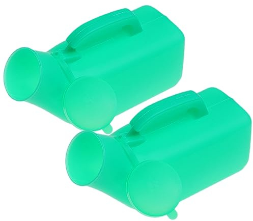 WOFASHPURET Urinoir Portable Pour Hommes 2 Pièces 1200 Ml Épaissi Plastique Vert Couvercle Réutilisable Usage Quotidien Voyage Médicaux Aides à La Mobilité