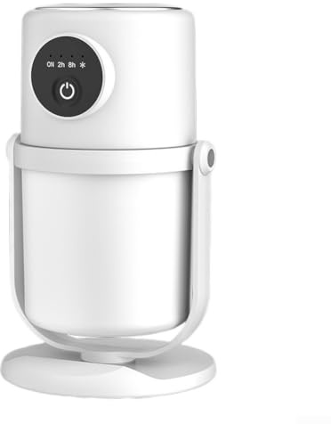 ComfyHarbor Humidificador inalámbrico de doble niebla recargable por USB de 280 ml y difusor de aceite esencial Ambientador de aire con batería de 1800 mAh para oficina en casa (blanco)