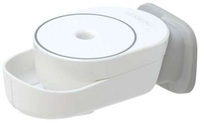 La Corvette – Distributeur de savon solide mural blanc – Rechargeable, design Lesseau, usage salle de bain ou cuisine