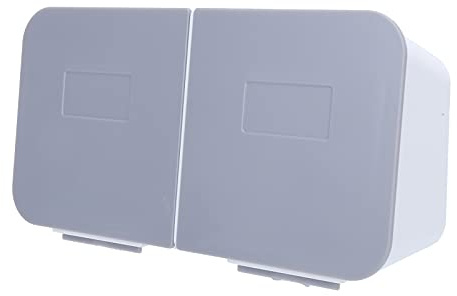 Haofy Organisateur de Maquillage Support Mural Q Tips, Plastique ABS, Conception Détachable, Conteneur de Coton-Tige Peu Encombrant pour Utilisation dans la Salle de Bain (#1)