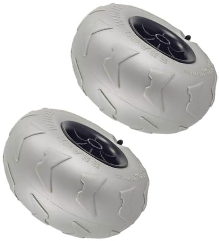 Vibsky Ersatz-Strandwagen-Räder, 2 Stück, aufblasbare PVC-Reifen, 20,6 cm D x 11,4 cm B, passend für 20 mm Achse