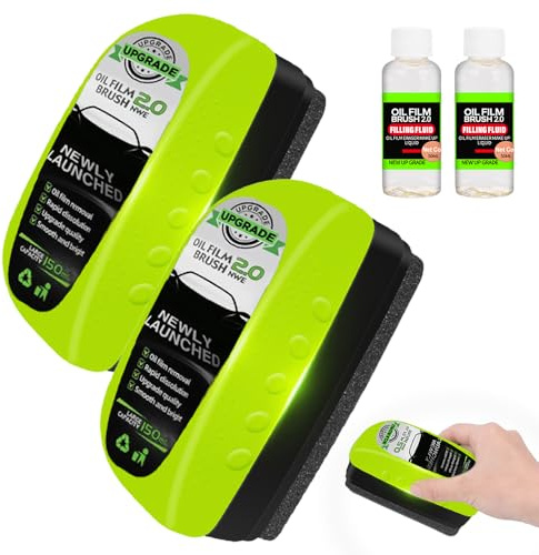 ComedyKing Oil Film Cleaning Brush, 2026 nouv Brosse multifonctionnelle pour Le Nettoyage du Film d'huile, nettoyant pour Film d'huile, nettoyant vitre Voiture, Brosse Nettoyage Voiture (2pcs)
