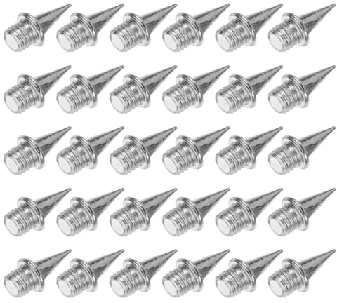 Happyyami Clavos para Zapatillas de Atletismo de Acero 9,5 MM, Pack de 30 para Entrenamiento en Pista y Competencias de Sprint