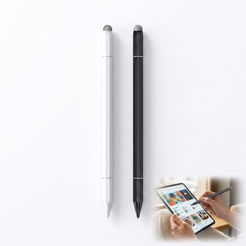 Stylet Tablette, Lot de 2 Stylet Tactile Universel avec Pointe de Précision, Stylet iPad pour Écrans Tactiles Compatible avec Samsung, Huawei, Xiaomi, Tablette et Smartphone