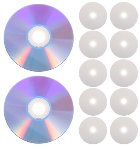 Kisangel 12 Discos DVD vírgenes - Discos DVD+R grabables para grabación de Voz telefónica y duplicación de música - de Almacenamiento Digital imprimibles y grabables de 4,7 GB para Ordenadores y