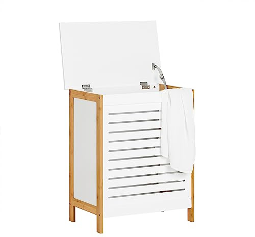 SoBuy® FSS66-WN Corbeille à Linge Coffre à Linge Porte Vêtement Pour Laverie Salle de Bain
