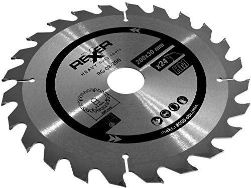 Hartmetall - Kreissägeblätter Ø 200 mm, Bohrung Ø 30 mm, mit 24, 40, 60, 100 Zähnen, Reduzierstück: 30/25,4-20 - 16 mm (24 Zahnanzahl)