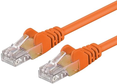PremiumCord Câble Patch, CAT5e, UTP, Ethernet, LAN, Rapide, Flexible et Durable, RJ45, 1Gbit/s, AWG 26/7, Câble en Cuivre 100% CU, Orange, 10m
