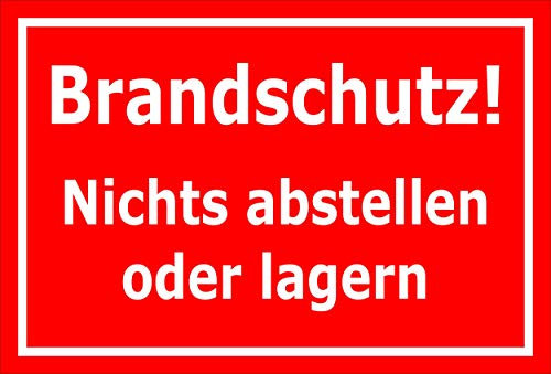 Melis-Folienwerkstatt Schild Brandschutz - 15x10cm - Bohrlöcher - 3mm Aluverbund – 20 VAR S00060-054-D