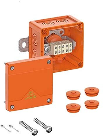 Spelsberg WKE 2-5 x 1,5² Brandschutzdose, Abzweigkasten, Funktionserhalt E30-E90, IP66, orange, 100 x 100 x 70 mm