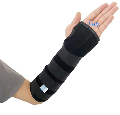 TANDCF bestlife Unisex Forearm and Wrist Support Splint Brace Double Fixation Wrist Brace for Carpal Tunnel,Adjustable Night Time Forearm Immobilizer Brace Splints,12.2 inch (31cm) length(LH/L)