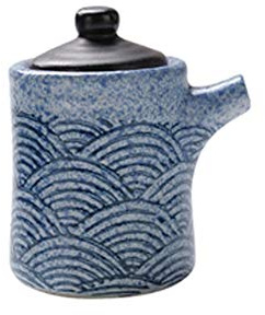 TONGTONG Japanischer Stil Keramik Öl Essig Olivenöl Flasche Topf Spender Sushi Sojasauce Flüssige Menage Sushi Kochen Gewürzgläser #56