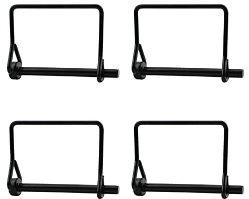 INCREWAY Perni di bloccaggio con filo, 4 pezzi, 6 mm, in acciaio al carbonio, quadrati, neri, per bloccaggio rapido in varie situazioni