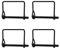 INCREWAY Perni di bloccaggio con filo, 4 pezzi, 6 mm, in acciaio al carbonio, quadrati, neri, per bloccaggio rapido in varie situazioni