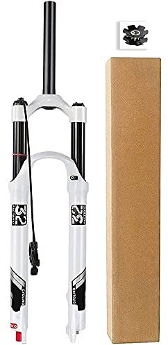 Mountain Bike Federung Luft Vorderrad Gabel 26 27,5 29 Zoll, Magnesiumlegierung 1-1/8 Gerader Gabelschaft MTB Fahrrad Vordergabel Federweg 140 Mm,Wire controla,26inch