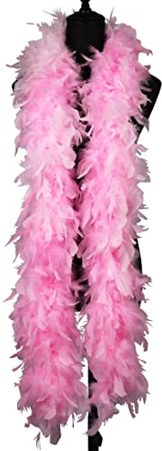 wangruida 1,8 m 90 g Rosa Chandelle Boa Truthahnfedern. für Tanzen Hochzeit Basteln Party Dekoration
