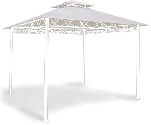 Decor Space Telo di ricambio universale per gazebo con Air vent copertura Ecrù 180 gr (3 x 4 mt, Ecrù)