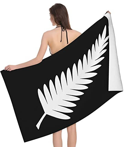 Strandhandtuch Neuseeländischer Maori-Farn Badetuch Schnell Trocknend Duschtuch Weiches Saunatuch Für Spa Pool Strand,80X130Cm