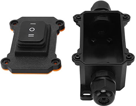 Interrupteur à Bascule de Voiture ON/OFF/ON Interrupteur à Bascule Universel pour Bateau de Voiture RV, 3 Positions ON/OFF/ON Interrupteur à Bascule 12V 16A IP68 étanche