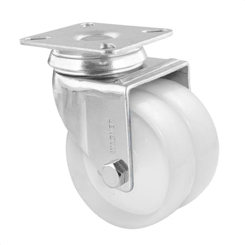 WAGNER 03127701 - Rueda doble (diámetro: 75 mm, altura de 100 mm, acero galvanizado, placa atornillable de 65 x 75 mm, capacidad de carga de 100 kg)