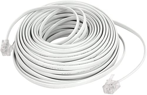 XYWHPGV Cavo connettore telefonico maschio-maschio RJ11 6P2C lungo 15 mm 50 piedi(beb05 31a78 00642 1e2ab 0e9b8 29680