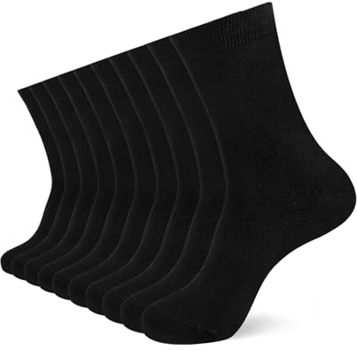YOUCHAN 10 Paires de Chaussettes Pour Hommes Femme Classiques Confortable Respirantes Coton Chaussettes