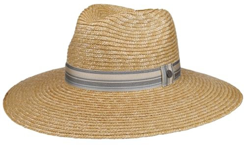 Lierys Boalea Vete Stråhatt by Damer/Herrar - sommarhatt solhatt trädgårdshatt med grosgrain band Sommar Vår-sommar - M (57-58 cm) natur