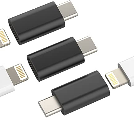 Lightning USB C Adapter für iPhone 15 Pro Max Plus für iPad 10 Macbook Air (3 Pack) für Apple Weiblich Kabel Typ C Stecker Zubehör Kompatibel mit Samsung Type-C Jack Stecker Buchse Konverter
