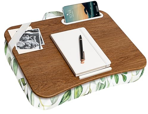 LAPGEAR Designer Schoßschreibtisch - Aquarell Blätter, passend für 15,6-Zoll-Laptops