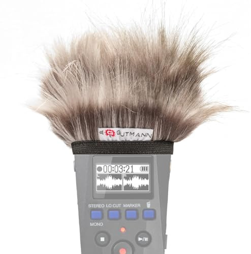Gutmann Mikrofon Windschutz Fell für Zoom H1essential Premium Edition Koala mit Innenfutter, Outdoor Handgefertigt in Deutschland