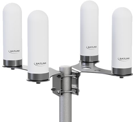 BATLINK MAO5GV1-4 4x4 MIMO Marine Grade (IP66) 5G Antenne - 9dBi Leistungsgewinn, für 5G und LTE geeignet, Multiband Rundstrahlantenne, Außenantenne (Weiß)