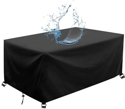 AJALGZ Gartenmöbel Abdeckung Rechteckig 135x65x70cm/LxWxH Wasserdicht Reißfest Schwerlast 420D Oxford Schutzhülle Gartenmöbel für Sofa, Tisch, Stühle, Gartentische Terrassenmöbel Abdeckung