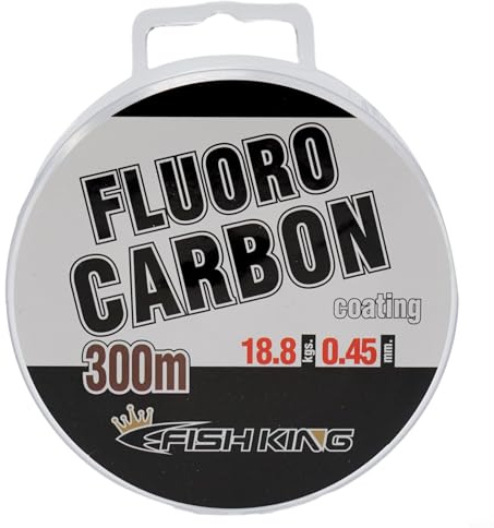 Línea de Pesca de Fluorocarbono 300 m - Líder de Fibras de Carbono, Rendimiento Equilibrado, Invisible (0,45 mm)