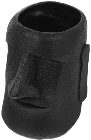 OFFSCH 2piezas Maceta Decorativa De Forma De Estatua Moai para Suculentas Adorno para Oficina y Hogar para Cultivo De Cactus y Plantas Pequeñas