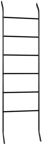 CLP Handtuchhalter Elkin I Handtuchständer stehend ohne Bohren I Handtuchleiter mit 6 Stangen I aus Metall, Farbe:schwarz