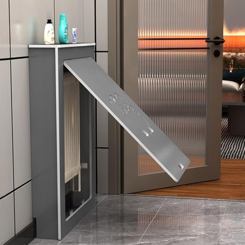 AHDFY Heizkörperabdeckung, Radiator Cover mit Atmungsaktiven Löchern MDF Heizungsverkleidung Verkleidung Heizkörper Wasserdicht für Den Heim- und Bürogebrauch,70×70×15cm