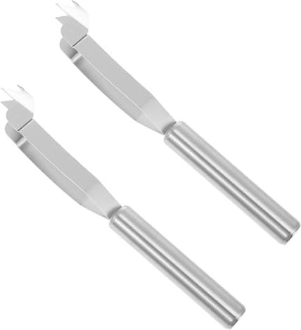 Cabilock Éplucheur D'ananas en Acier Inoxydable, Lot de 2, Poignée Ergonomique, Coupe Fruits, Outil Cuisine pour Enlever Les Yeux D'ananas