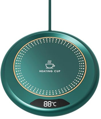 GALER Mug Warmer, Cup Warmer with 3 Temperature Setting, USB Coffee Mug Warmer with Auto Shut Off, Portable Electric Beverage Cup Warmers Mugs Warmers for Desk Coffee, Tea, Milk (Green)